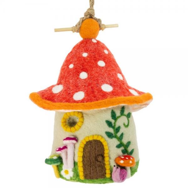 Fungi House Felt Bird House